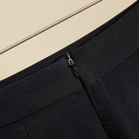 她池高腰半身裙2024秋装女装时尚气质优雅网纱拼接显瘦A字裙 M