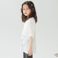 美特斯邦威旗下Moomoo女童小仙子精致polo线衫公主米色舒适套头衫