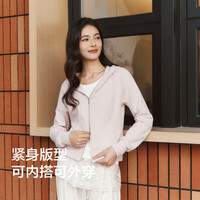 森马外套女短款修身显瘦针织夹克25春秋收腰连帽上衣109125108002