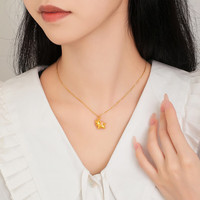 周大生 黄金吊坠女足金独角兽挂坠配项链硬金 足金独角兽吊坠(赠银链） 1.05g