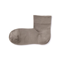 无印良品（無印良品 MUJI）男女通用 合脚直角 袜口无橡筋 薄款短袜 袜子 男袜女袜 浅灰棕色 1双 23-25cm/36-40码