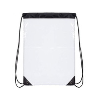 双肩包透明束口袋抽绳防水轻便折叠户外旅行游泳运动简易背包