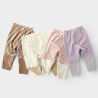 巴厘小猪（BALIPIG）儿童打底裤女童休闲裤春秋季婴幼儿春装长裤 浅灰紫 80 cm