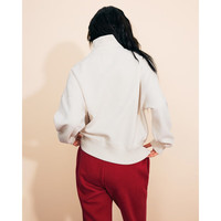 ABERCROMBIE & FITCH女装25春季抓绒红色美式复古半拉链运动卫衣KI152-4233 奶油白 XL (170/112A)