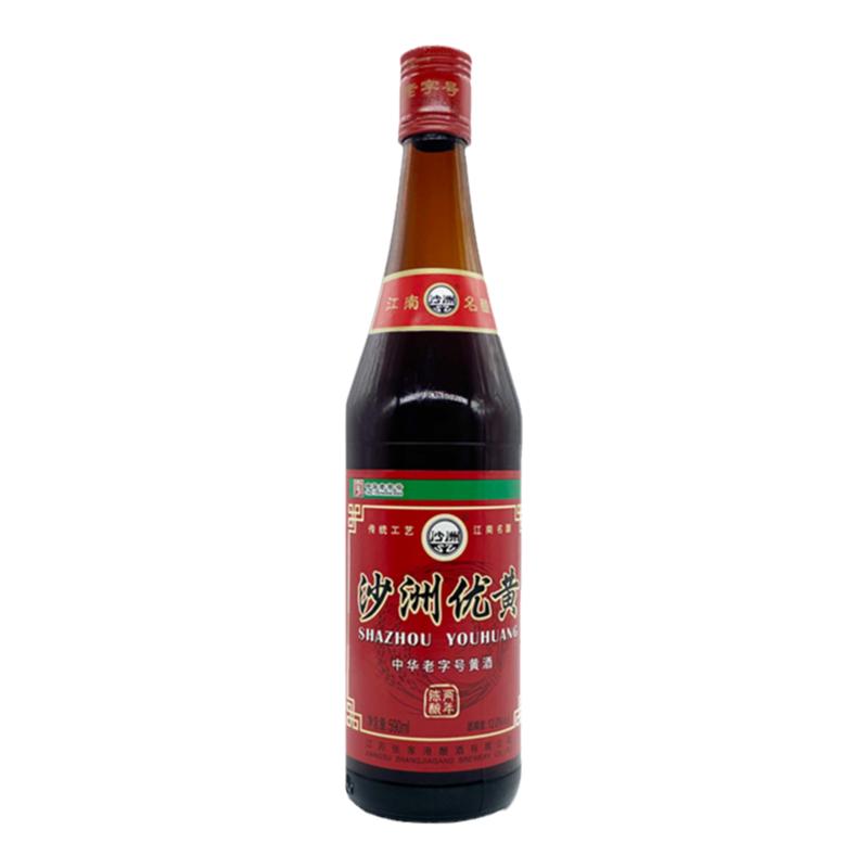 苏州特产黄酒 沙洲优黄普优两年陈酿 沙优590ml单瓶优质黄酒