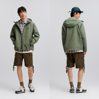 森马 防护外套|夹克男三防防风2025春季登山徒步连帽上衣109125108105 军绿40630 M
