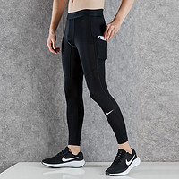 NIKE 耐克 男子黑色紧身长袖T恤Pro Dri-FIT 训练健身裤运动两件套