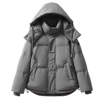 90白鸭绒短款面包服外套女2024秋冬季宽松韩版洋气减龄保暖羽绒服