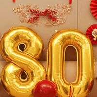 映融60大寿装饰场景布置70祝寿宴80岁老人过寿背景墙贴纸扇花气球 过寿墙贴套餐1