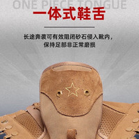 际华三五零五新式棕色作战靴男作战鞋超轻高帮侧拉链耐磨训练真皮沙漠登山鞋 棕色新式作战靴【高配款】 41/255【原厂正品 两双鞋垫】