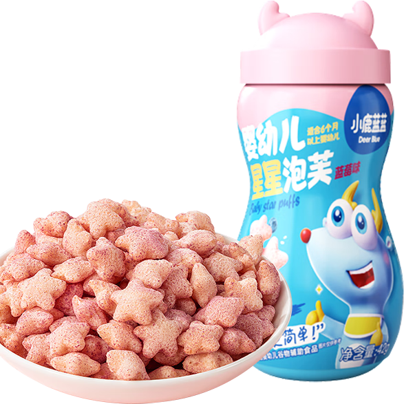 小鹿蓝蓝 星星泡芙 蓝莓味 42g