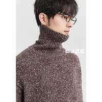伯爵卓尔斑点迷彩拼色高领针织衫男士2024秋冬保暖毛衣男 Y441591 星空咖 S 165