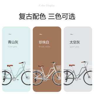 永久自行车女式单车26寸轻便普通代步通勤老式复古24寸淑女车