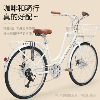 永久自行车女式单车26寸轻便普通代步通勤老式复古24寸淑女车