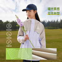 户外三防小软壳女童外套25年女大童中长款收腰连帽外套安踏