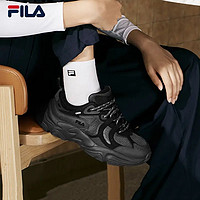 FILA 火星3情侣鞋老爹鞋运动鞋春季新款休闲鞋跑步鞋黑色