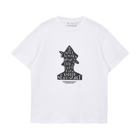 杰克·琼斯(JACK&JONES) 百搭纯棉磨砂发泡图案半袖宽松圆领短袖T恤男装224201102