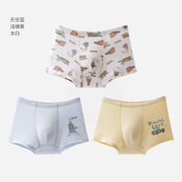 FAMILY BY GB好孩子儿童内裤莫代尔男女童5A抑菌女孩平角短裤宝宝四角底裤 1083男平角 莫代尔91.7% 3条 140 胖的卡大码拍 140cm 胖的卡大码拍