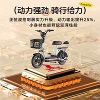凤凰（Phoenix）电动车新国标电动自行车男女成人电瓶车长续航小型两轮代步电单车 樱花粉【 假一赔十】 24A载能 (石墨烯)-助力续航100公里