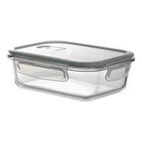 拜杰高硼硅玻璃饭盒微波炉冰箱保鲜盒 700ml两隔+长形700ml+包 【长700+长700】高硼硅⭐保温袋