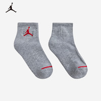 JORDANJordan耐克童装男女童运动袜AJ中长袜3双装JD2433092 岩岭灰 7/9