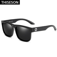 砾石 太阳镜男女潮人超黑墨镜 大框复古防炫光驾驶眼镜 可定近视镜 大型号黑框