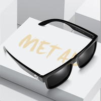 砾石 太阳镜男女潮人超黑墨镜 大框复古防炫光驾驶眼镜 可定近视镜 大型号砂黑框黑灰片