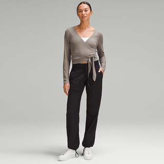 露露乐蒙lululemon丨Front-to-Back 女士前后两穿腰部裹带长袖 T 恤 LW3IDJS 卡其棕 10