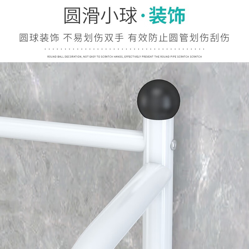 索尔诺（suoernuo）厨房置物架落地客厅卫生间浴室收纳置物架调料架出租大容量储物架 三层白色【34*29*74cm】