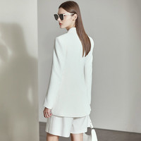 AMII夏季西装外套女时尚防晒设计感小众收腰显瘦白色西服 米白 155/80A/S