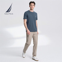 诺帝卡(NAUTICA)【商场同款】男装夏季款休闲纯棉柔软亲肤短袖圆领T恤男TO2220