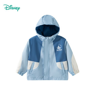 迪士尼宝宝（Disney Baby）春季男女童时尚休闲卡通舒适百搭儿童外套 ZD1ES032浅蓝 120