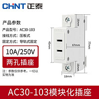 正泰 AC30-103 插座模数化空开导轨插座箱配电二三插16A电箱插座五孔10A