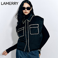 LAMERRY/朗美睿24秋冬新品奢华订钻百搭时髦修身羽绒服鹅绒马夹