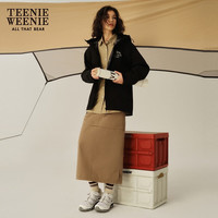 Teenie Weenie小熊春装帅气连帽城市轻户外防水夹克外套女 黑色 M (165)