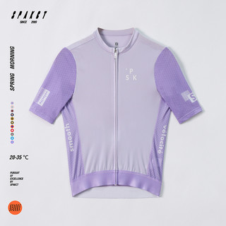 思帕客2025年春夏款骑行服女士凉感速干抗菌公路车山地车短袖套装 短袖骑行服(浅紫色) XXL