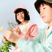 Gap男女童2025春季重磅印花logo连帽卫衣儿童装外套673804 粉色 140 cm(10-11岁)亚洲尺码