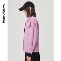 美特斯邦威牛仔外套女宽松潮流春秋季时尚落肩廓形牛仔夹克上衣女 165/L