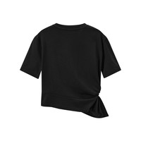 太平鸟短袖T恤女夏设计感修身上衣A1DAD2250 白色 XL