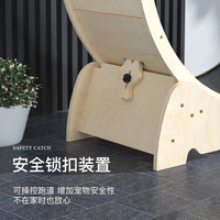 疯狂喵 猫咪跑步机猫跑轮实木大型猫爬架运动宠物静音滚轮猫转轮猫狗玩具木板材猫抓板 L码【实木多层板】(适用10-13斤猫咪)