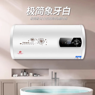 新飞热水器电热水器家用圆桶储水式速热一级能效40升50升60升出租房小户型卫生间洗澡 40L 2200W 标配数显+双防电墙+自行安装