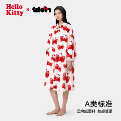 野兽派家居 Hello Kitty x tbh家纺系列 女士云绵绒睡裙 442250131 粉色 XS