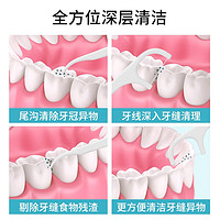 念居牙线专业洁齿100支/袋装清洁牙缝超细滑圆线便捷牙签剔牙线棒 【旅行常备】袋装牙线500支
