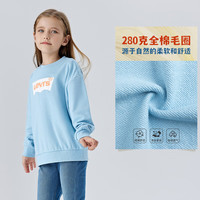 Levi's李维斯【新年系列】儿童卫衣男女童圆领长袖2025春季童装套头 十六蓝 150 /72 【身高140-152cm】