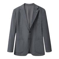 HLA/海澜之家轻商务经典系列西服24秋季新含绵羊毛胸针点缀上衣男