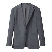 HLA/海澜之家轻商务经典系列西服24秋季新含绵羊毛胸针点缀上衣男 藏青08 175/96B