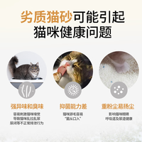 宠贵诺天然钠基矿砂4.5kg快速结团活性炭除臭天然矿石猫砂原味 100%天然钠基矿砂9斤*4