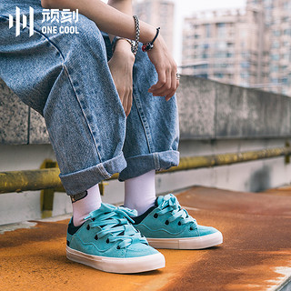 顽刻 ollieskate 官方面包鞋湖水蓝黑撞色翻毛皮复古BAKE秋冬男女国潮滑板鞋