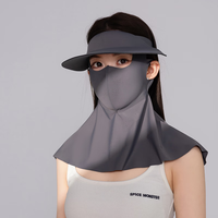 雅鹿全脸防晒面罩女防紫外线夏季骑行遮阳口罩面部防护透气冰丝脸基尼 深灰