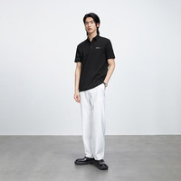 太平鸟男装 【凉感】夏季刺绣polo衫男士休闲Polo衫B1DBD2224 黑色 XXL